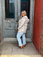 Load image into Gallery viewer, Plaid Oversized Shacket W/ Removable Hood
