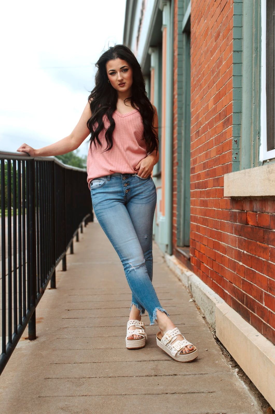 KanCan High Rise Button Fly Ankle Skinny Jean Tamera