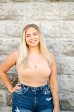 Load image into Gallery viewer, Ribbed Cropped Racerback Bra Top
