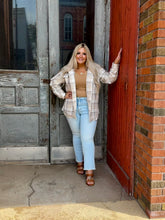 Load image into Gallery viewer, Plaid Oversized Shacket W/ Removable Hood
