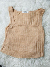 Load image into Gallery viewer, Ribbed Square Neck Cropped Tank

