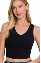 Load image into Gallery viewer, V-Neck Cotton Cropped Cami Top
