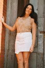 Load image into Gallery viewer, White Asymmetrical Denim Skirt
