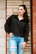 Load image into Gallery viewer, Athletic Thin 1/2 Zip Scuba Sweatshirt
