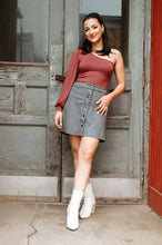 Load image into Gallery viewer, Wine One Shoulder Long Sleeve
