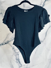 Load image into Gallery viewer, Ribbed Ruffle Sleeve Bodysuit
