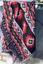 Load image into Gallery viewer, Aztec Print Fringe Blanket
